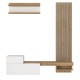 Σύνθεση τηλεόρασης Dumont Megapap χρώμα λευκό - sepet oak 180x36,8x200εκ. Σύνθεση τηλεόρασης Dumont Megapap χρώμα λευκό - sepet oak 180x36,8x200εκ.