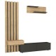 Σύνθεση τηλεόρασης Rosaline Megapap χρώμα ανθρακί - sepet oak 183x31,3x196,9εκ. Σύνθεση τηλεόρασης Rosaline Megapap χρώμα ανθρακί - sepet oak 183x31,3x196,9εκ.