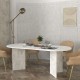 Τραπέζι Cortado Megapap χρώμα λευκό εφέ μαρμάρου 200x90x74εκ. Τραπέζι Cortado Megapap χρώμα λευκό εφέ μαρμάρου 200x90x74εκ.