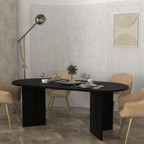 Τραπέζι Cortado Megapap χρώμα sencron black 200x90x74εκ. Τραπέζι Cortado Megapap χρώμα sencron black 200x90x74εκ.
