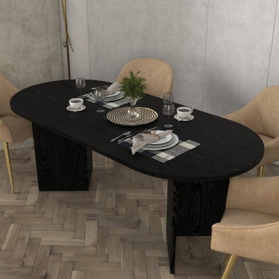 Τραπέζι Cortado Megapap χρώμα sencron black 200x90x74εκ. Τραπέζι Cortado Megapap χρώμα sencron black 200x90x74εκ.