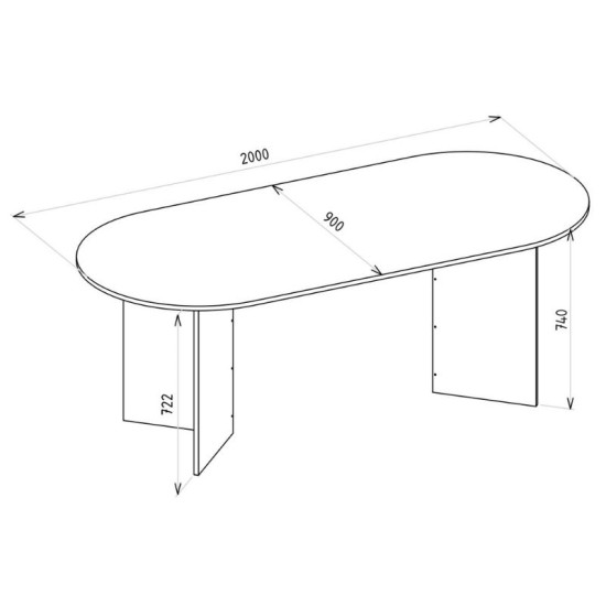 Τραπέζι Cortado Megapap χρώμα sencron black 200x90x74εκ. Τραπέζι Cortado Megapap χρώμα sencron black 200x90x74εκ.