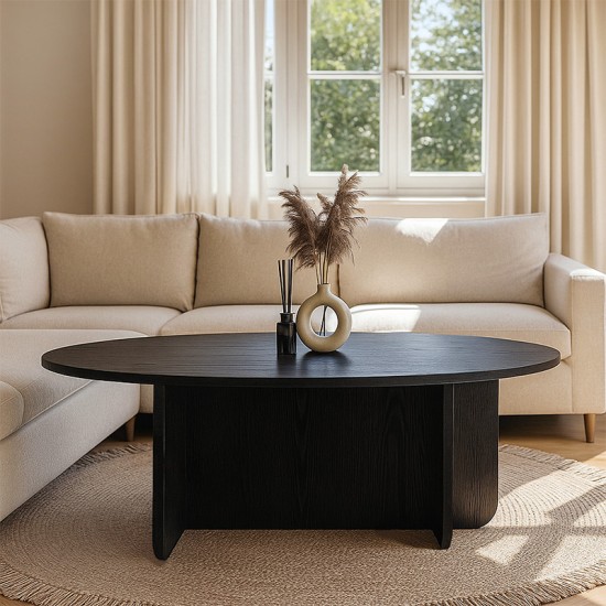 Τραπεζάκι σαλονιού Ravey Megapap χρώμα sencron black 120x60x39,8εκ. Τραπεζάκι σαλονιού Ravey Megapap χρώμα sencron black 120x60x39,8εκ.
