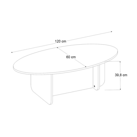 Τραπεζάκι σαλονιού Ravey Megapap χρώμα sencron black 120x60x39,8εκ. Τραπεζάκι σαλονιού Ravey Megapap χρώμα sencron black 120x60x39,8εκ.