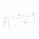 Έπιπλο τηλεόρασης Mara Megapap με LED χρώμα sandstone 150x31,4x40εκ.