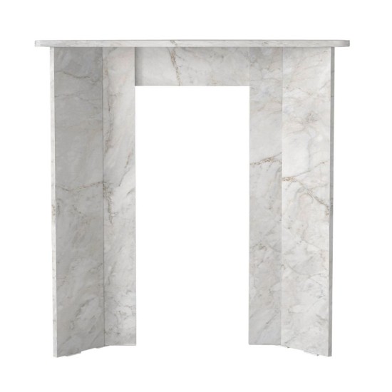 Κονσόλα Mara Megapap χρώμα λευκό εφέ μαρμάρου 90x29,6x91,8εκ.