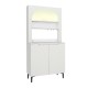 Έπιπλο κουζίνας με LED Melinta 2 Megapap χρώμα λευκό 90x40x181,8εκ. Έπιπλο κουζίνας με LED Melinta 2 Megapap χρώμα λευκό 90x40x181,8εκ.