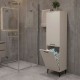 Ντουλάπι με καλάθι απλύτων Singa Megapap χρώμα sandstone 45x40x180εκ. Ντουλάπι με καλάθι απλύτων Singa Megapap χρώμα sandstone 45x40x180εκ.