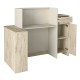 Γραφείο υποδοχής - reception Dayana Megapap με LED χρώμα travertine - sandstone 150x85,2x120εκ. Γραφείο υποδοχής - reception Dayana Megapap με LED χρώμα travertine - sandstone 150x85,2x120εκ.
