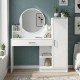 Τουαλέτα με καθρέπτη Andera Megapap χρώμα λευκό 123,9x35x144,4εκ. Τουαλέτα με καθρέπτη Andera Megapap χρώμα λευκό 123,9x35x144,4εκ.
