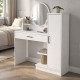 Τουαλέτα με καθρέπτη Andera Megapap χρώμα λευκό 123,9x35x144,4εκ. Τουαλέτα με καθρέπτη Andera Megapap χρώμα λευκό 123,9x35x144,4εκ.