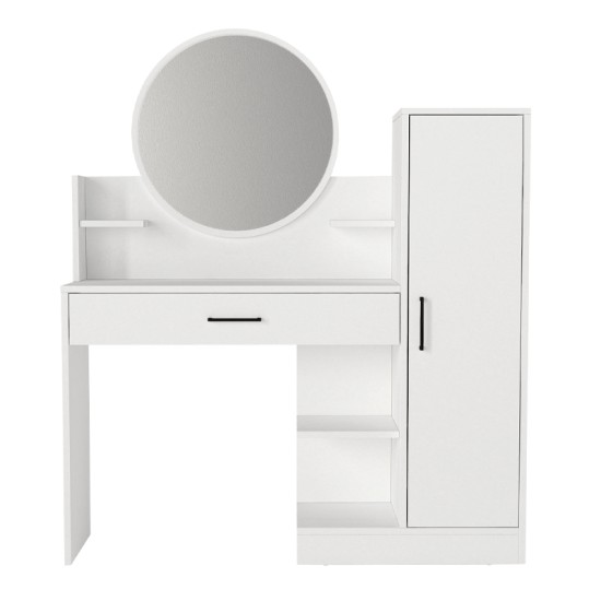 Τουαλέτα με καθρέπτη Andera Megapap χρώμα λευκό 123,9x35x144,4εκ. Τουαλέτα με καθρέπτη Andera Megapap χρώμα λευκό 123,9x35x144,4εκ.