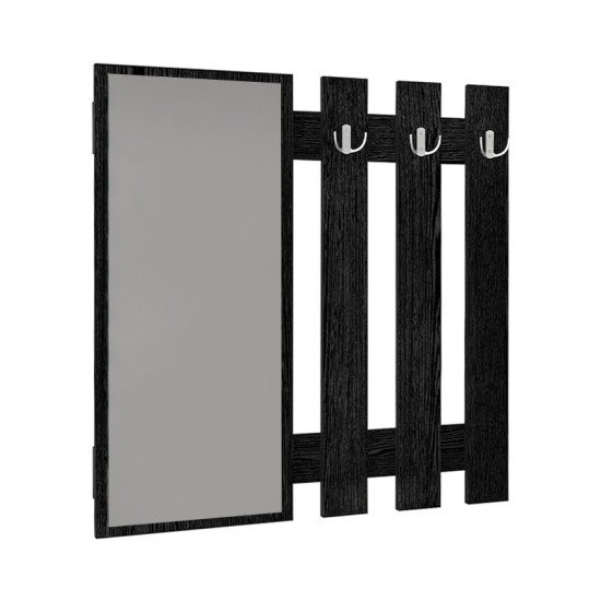Κρεμάστρα τοίχου με καθρέπτη Folin Megapap χρώμα sencron black 90x4x90εκ. Κρεμάστρα τοίχου με καθρέπτη Folin Megapap χρώμα sencron black 90x4x90εκ.