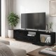 Έπιπλο τηλεόρασης Lumbera Megapap χρώμα sencron black 160x29,5x42εκ. Έπιπλο τηλεόρασης Lumbera Megapap χρώμα sencron black 160x29,5x42εκ.