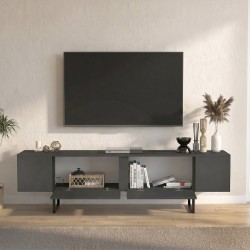 Έπιπλο τηλεόρασης Orontes Megapap χρώμα ανθρακί 180x29,6x50εκ. Έπιπλο τηλεόρασης Orontes Megapap χρώμα ανθρακί 180x29,6x50εκ.