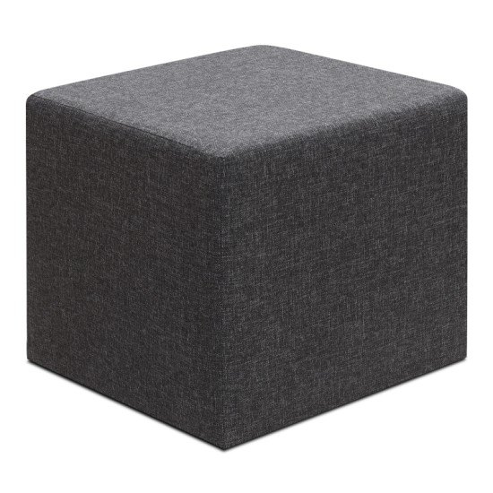 Σκαμπώ Linda Megapap υφασμάτινο χρώμα ανθρακί 40x40x40εκ.