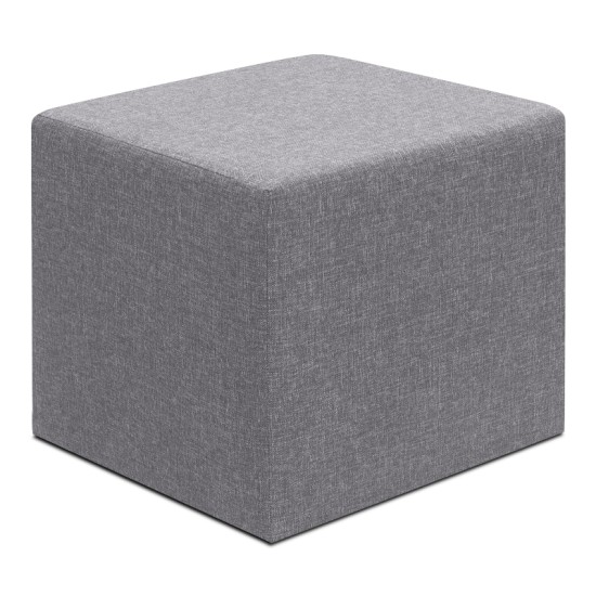 Σκαμπώ Linda Megapap υφασμάτινο χρώμα γκρι 40x40x40εκ.