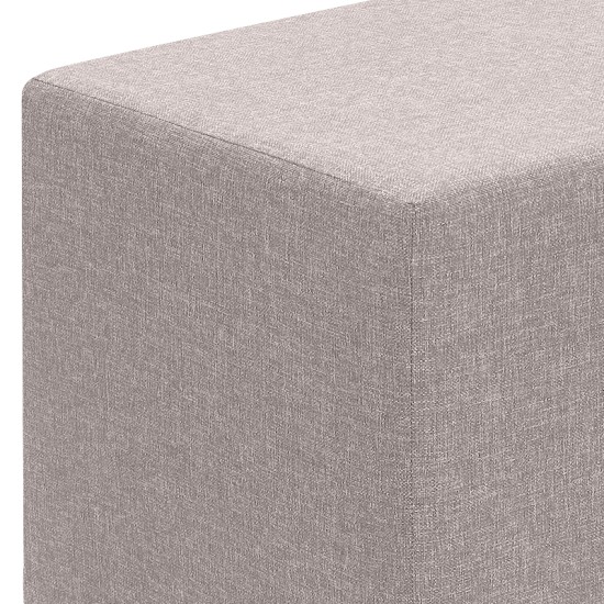 Σκαμπώ Linda Megapap υφασμάτινο χρώμα μπεζ 40x40x40εκ.