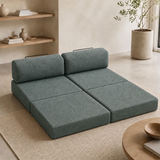 Καναπές - κρεβάτι Comfort Megapap τριθέσιος υφασμάτινος χρώμα μέντα 190x95x75εκ. Καναπές - κρεβάτι Comfort Megapap τριθέσιος υφασμάτινος χρώμα μέντα 190x95x75εκ.