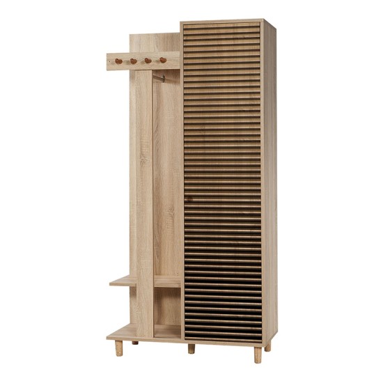 Έπιπλο εισόδου Soho Megapap χρώμα sonoma 90x36x194εκ. Έπιπλο εισόδου Soho Megapap χρώμα sonoma 90x36x194εκ.