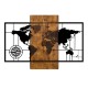 Διακοσμητικό τοίχου World Map Megapap ξύλινο - μεταλλικό χρώμα καρυδί - μαύρο 85x3x58εκ. Διακοσμητικό τοίχου World Map Megapap ξύλινο - μεταλλικό χρώμα καρυδί - μαύρο 85x3x58εκ.