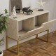 Κονσόλα - Μπουφές Zermat Megapap χρώμα μπεζ travertine - χρυσό 90x34x70εκ. Κονσόλα - Μπουφές Zermat Megapap χρώμα μπεζ travertine - χρυσό 90x34x70εκ.