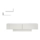 Έπιπλο τηλεόρασης Matera Megapap χρώμα λευκό 150x31,5x41,6εκ. Έπιπλο τηλεόρασης Matera Megapap χρώμα λευκό 150x31,5x41,6εκ.