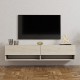 Έπιπλο τηλεόρασης επιτοίχιο Arges Megapap χρώμα travertine 140x29,6x30εκ.
