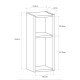 Κομοδίνο επιτοίχιο Sault Megapap χρώμα ανθρακί 23,2x22x59,6εκ. Κομοδίνο επιτοίχιο Sault Megapap χρώμα ανθρακί 23,2x22x59,6εκ.