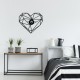 Απλίκα τοίχου Heart Megapap E27 MDF χρώμα μαύρο 47x12x40εκ.