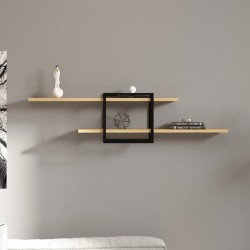Ραφιέρα τοίχου Mone Megapap χρώμα sapphire oak - μαύρο 120x18x30εκ. Ραφιέρα τοίχου Mone Megapap χρώμα sapphire oak - μαύρο 120x18x30εκ.