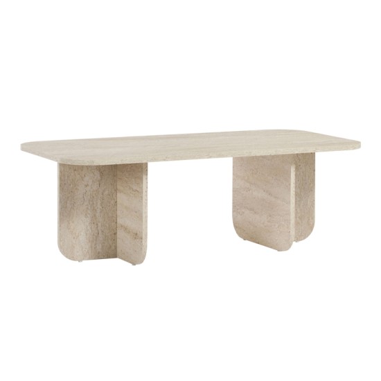 Τραπεζάκι σαλονιού Becaj Megapap χρώμα travertine 120x60x41,4εκ. Τραπεζάκι σαλονιού Becaj Megapap χρώμα travertine 120x60x41,4εκ.