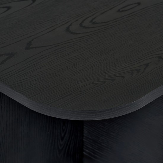 Τραπεζάκι σαλονιού Becaj Megapap χρώμα black wood 120x60x41,4εκ.