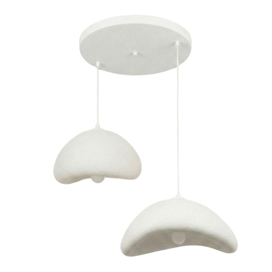Φωτιστικό οροφής Luna Megapap E27 fiberglass δίφωτο χρώμα λευκό Ø70x115εκ. Φωτιστικό οροφής Luna Megapap E27 fiberglass δίφωτο χρώμα λευκό Ø70x115εκ.