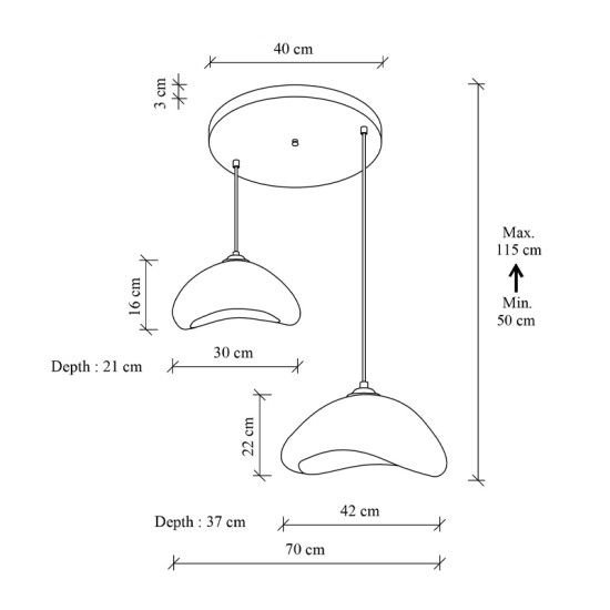 Φωτιστικό οροφής Luna Megapap E27 fiberglass δίφωτο χρώμα λευκό Ø70x115εκ. Φωτιστικό οροφής Luna Megapap E27 fiberglass δίφωτο χρώμα λευκό Ø70x115εκ.