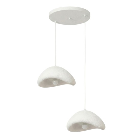 Φωτιστικό οροφής Luna Megapap E27 fiberglass δίφωτο χρώμα λευκό Ø74x115εκ. Φωτιστικό οροφής Luna Megapap E27 fiberglass δίφωτο χρώμα λευκό Ø74x115εκ.