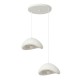 Φωτιστικό οροφής Luna Megapap E27 fiberglass δίφωτο χρώμα λευκό Ø74x115εκ. Φωτιστικό οροφής Luna Megapap E27 fiberglass δίφωτο χρώμα λευκό Ø74x115εκ.