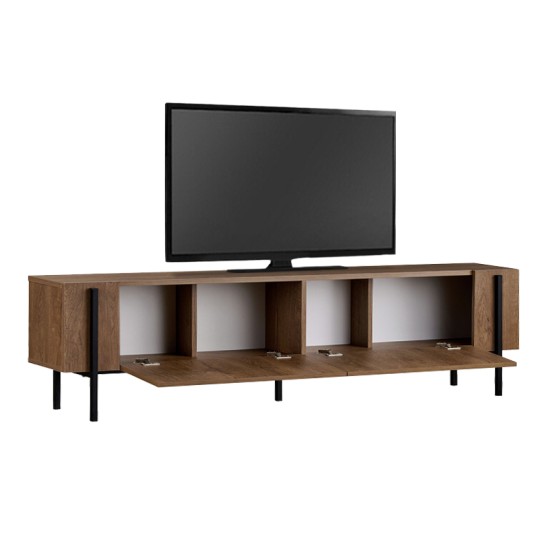 Έπιπλο τηλεόρασης Nexus Megapap χρώμα καρυδί 180x30x45,5εκ. Έπιπλο τηλεόρασης Nexus Megapap χρώμα καρυδί 180x30x45,5εκ.