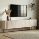 Έπιπλο τηλεόρασης Nexus Megapap χρώμα travertine - χρυσό 180x30x45,5εκ. Έπιπλο τηλεόρασης Nexus Megapap χρώμα travertine - χρυσό 180x30x45,5εκ.