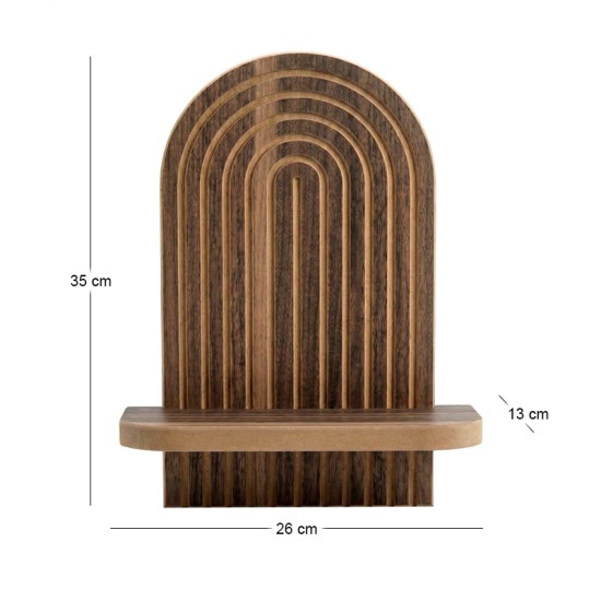 Ραφιέρα τοίχου Artwill Megapap Mdf χρώμα wenge 26x13x35εκ. Ραφιέρα τοίχου Artwill Megapap Mdf χρώμα wenge 26x13x35εκ.