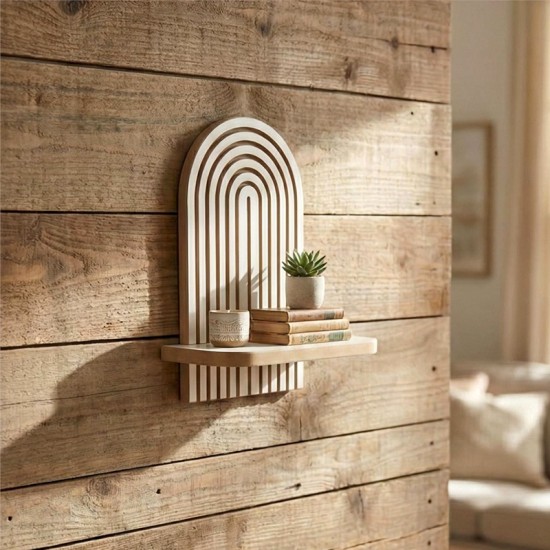 Ραφιέρα τοίχου Artwill Megapap Mdf χρώμα λευκό - oak 26x13x35εκ. Ραφιέρα τοίχου Artwill Megapap Mdf χρώμα λευκό - oak 26x13x35εκ.