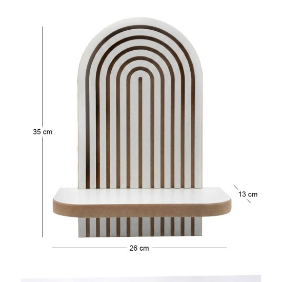 Ραφιέρα τοίχου Artwill Megapap Mdf χρώμα λευκό - oak 26x13x35εκ. Ραφιέρα τοίχου Artwill Megapap Mdf χρώμα λευκό - oak 26x13x35εκ.