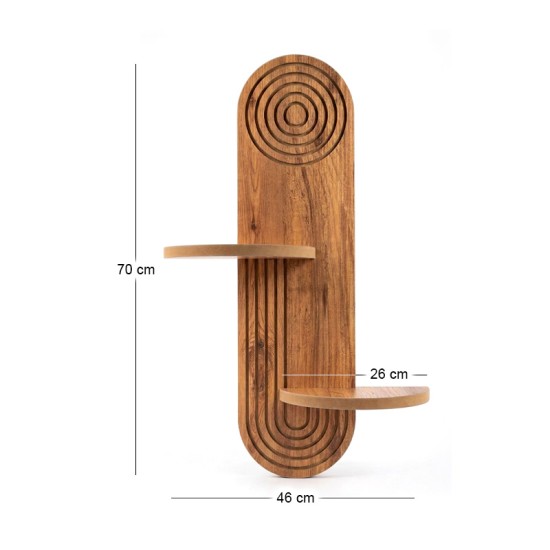 Ραφιέρα τοίχου Artwill Megapap Mdf χρώμα oak 46x13x70εκ. Ραφιέρα τοίχου Artwill Megapap Mdf χρώμα oak 46x13x70εκ.
