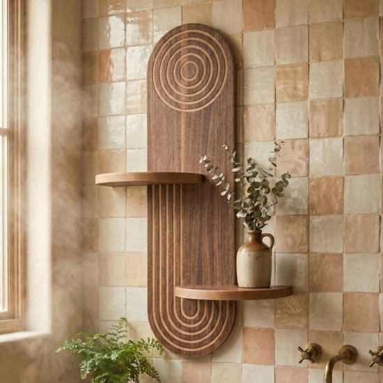Ραφιέρα τοίχου Artwill Megapap Mdf χρώμα wenge 46x13x70εκ. Ραφιέρα τοίχου Artwill Megapap Mdf χρώμα wenge 46x13x70εκ.