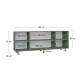Μπουφές Bohemian Megapap χρώμα πράσινο - φυσικό οξιάς 180x40x75εκ. Μπουφές Bohemian Megapap χρώμα πράσινο - φυσικό οξιάς 180x40x75εκ.
