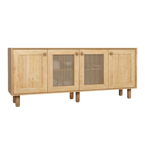 Μπουφές Bohemian Megapap χρώμα φυσικό οξιάς 180x40x75εκ.