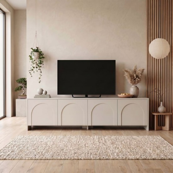 Έπιπλο τηλεόρασης Aurelia Megapap χρώμα κρεμ 180x32x45εκ. Έπιπλο τηλεόρασης Aurelia Megapap χρώμα κρεμ 180x32x45εκ.