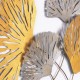 Διακοσμητικό τοίχου Metal Flower Megapap μεταλλικό χρώμα bronze - ασημί 75x100εκ.