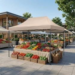 Κιόσκι - Gazebo Bari Megapap πτυσσόμενο μεταλλικός σκελετός - αδιάβροχο ύφασμα χρώμα της άμμου 3x4,5x3,20m. Κιόσκι - Gazebo Bari Megapap πτυσσόμενο μεταλλικός σκελετός - αδιάβροχο ύφασμα χρώμα της άμμου 3x4,5x3,20m.