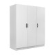 Ντουλάπα ρούχων Victoria Megapap τρίφυλλη χρώμα λευκό 150x60x181εκ. Ντουλάπα ρούχων Victoria Megapap τρίφυλλη χρώμα λευκό 150x60x181εκ.